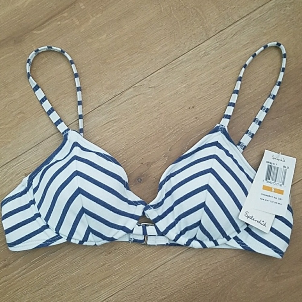 Splendid Chambray All Day bikini top